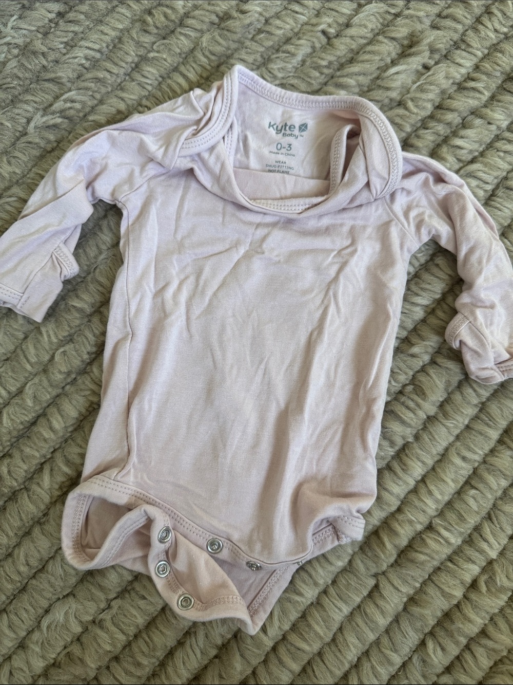 Kyte BABY Light Pink Long Sleeve Bodysuit One-Piece